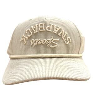 Snapback Sports Corduroy Hat Rope Upside Down